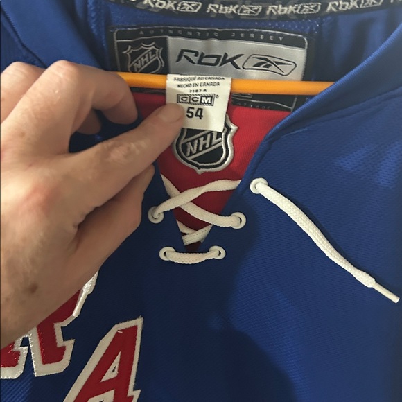 NY Rangers Authentic Hockey Jersey with Red and White Details. Brand new! - Picture 3 of 8